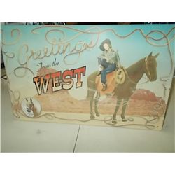 Greetings from the West approx.  16” x 10’