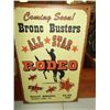 Image 1 : Bronc Busters All Star Rodeo 8” x 12 ½” metal