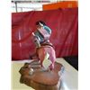 Image 4 : c1973 Hand Carved Wood Rodeo Cowboy Statue