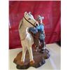 Image 2 : c1972 Hand Carved Wood Rodeo Cowboy Statue