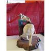 Image 4 : c1972 Hand Carved Wood Rodeo Cowboy Statue
