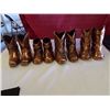 Image 1 : Four pair of Bronzed Children’S Cowboy Boots c1930