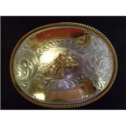 Bull Riding Cowboy Belt Buckle