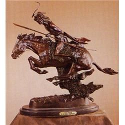 Cheyenne Bronze Remington Sculpture, size 16 x12 