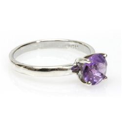 Natural 1.75ctw Amethtyst .925 Sterling Silver Ring