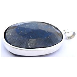 Natural 107.6 ctw Sapphire Oval .925 Sterling Pendant