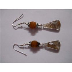 45 ct Semi Precious Stone Earring .925 Sterling Silver