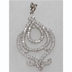 Natural 4.37g CZ Pendant .925 Sterling Silver