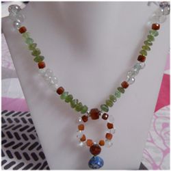 Natural 268.25ct Semi Precious Necklace .925 Sterling