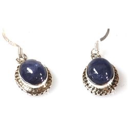 Natural Tanzanite4.12g Oval Earrings .925 Sterling