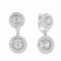 GENUINE 0.75 CTW DIAMOND EARRING 14K GOLD