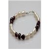 Image 1 : Natural 93.20ct Pearl,Ruby Bracelet .925 Sterling