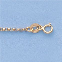 Genuine 16  14k  Gold-Yellow  1.7mm Rolo  Chain 3.3g