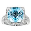 Image 1 : NATURAL 1.00 CTW BLUE TOPAZ RING 14K GOLD