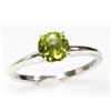 Image 1 : Natural 1.75ctw Peridot Round .925 Sterling Silver Ring