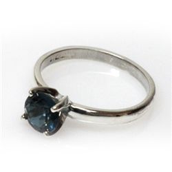 Natural 1.25ctw London Blue Topaz .925 Sterling Ring