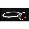 Image 1 : Natural 1.5ctw Garnet .925 Sterling Silver Ring