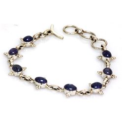 Natural 64.55 ctw Tanzanite .925 Sterling Bracelet