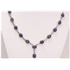 Image 1 : NATURAL 102.10 CTW TANZANITE OVAL NECKLACE .925 STERLIN