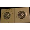 Image 1 : 4. 1964 P Proof & BU Silver Washington Quarters. (2 pcs.)