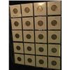 Image 1 : 27. (20) Buffalo Nickels dating 1937P in a plastic page. Grades up to VF.