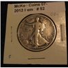 Image 1 : 52. 1917 Obverse D Walking Liberty Half Dollar. VG-8.