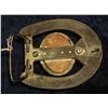 Image 2 : 93. Men's Western Style Belt Buckle with Mahogany Obsidian Oval inset.