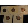 Image 1 : 417. 1933D EF (specks), 38P Unc, 39P Unc, 40P BU, & 40D Unc Lincoln Cents.