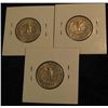 Image 2 : 555. 1947 S VF, 49 P VF, & 49 D VF Silver Washington Quarters.