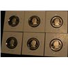 Image 2 : 1168. 2009S Set of 6 Clad Proof Washington Quarters.