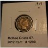 Image 1 : 1290. 1909 O Barber Dime. F-12.