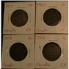 Image 1 : 1385. Lot Canada Large Cents 1906, 08, 09, & 10 VF-EF.