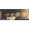 Image 1 : 1439. Type Set of Five U.S. Coins including Walking Liberty Half Dollar, Standing Liberty Quarter, M