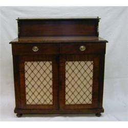 A Regency  mahogany coffer, the raised back...