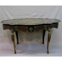 A 19th Century French boulle centre table...