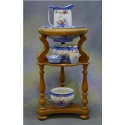 A Continental walnutwood 3 tier wash stand...