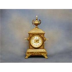 A French 8 day striking mantel clock with...