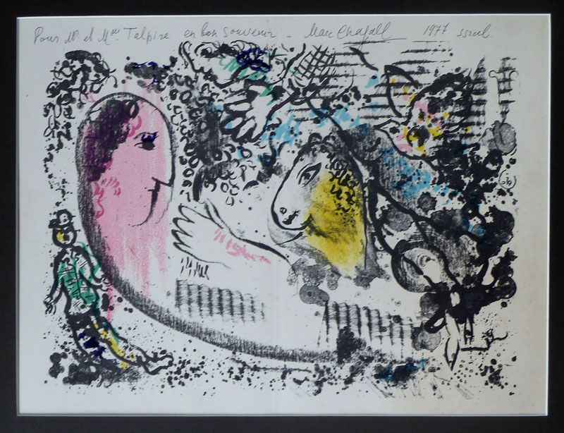 CHAGALL MARC CHAGALL Hand Signed Lithograph Reverie 1969