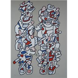DUBUFFET JEAN DUBUFFET Hand Signed Silkscreen French 1974