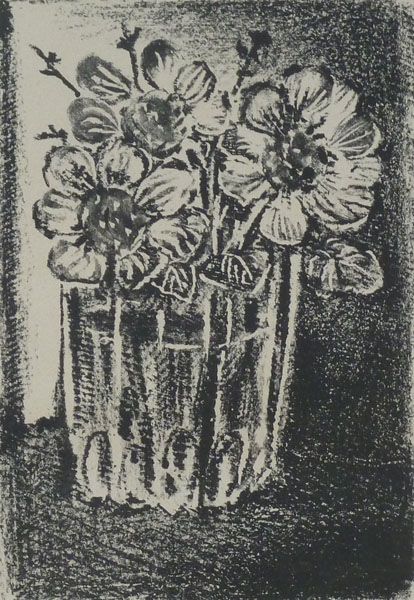 PICASSO PABLO PICASSO Lithograph Vallauris Flowers 1950