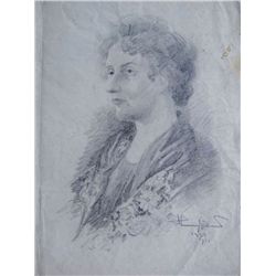 HARANGHY  JENO HARANGHY Signed Drawing Hungarian