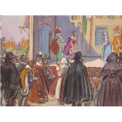BETOUT CHARLES BETOUT-Gouache-Theatre