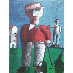 CORRADIN INOS CORRADIN Signed Oil Painting Brazilian Art