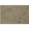 Image 1 : FOUJITA FOUJITA Hand Signed Drawing Japanese Art Cats
