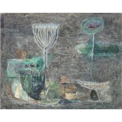 FRANK JUNKO FRANK signed oil painting 1959