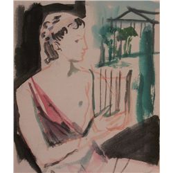 GRAU-SALA EMILIO GRAU SALA Signed Watercolor Spanish 1960