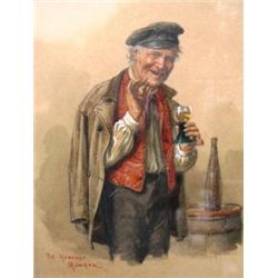 KRAEMER PETER KRAEMER Watercolor German 1823-1907