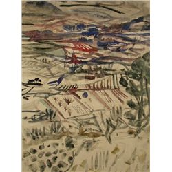 BLOMBERG BLOMBERG Signed Watercolor Swedish