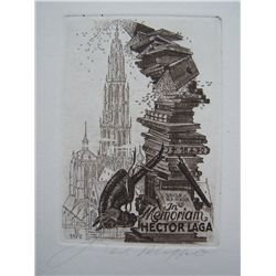 BLOSSFELD KARL BLOSSFELD Signed Etching German 1972