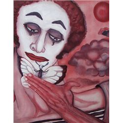 MARCEAU MARCEL MARCEAU Signed Color Litho Mime